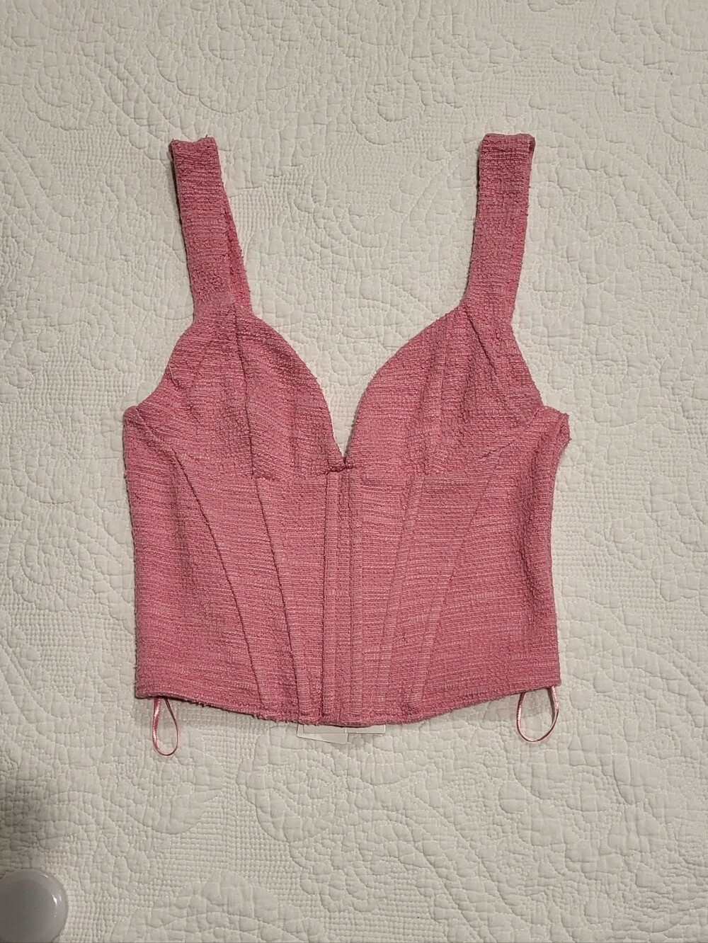 Zara Pink Corset-Style Tank Top